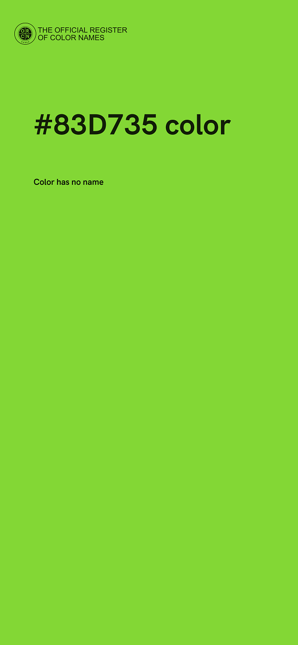 #83D735 color image