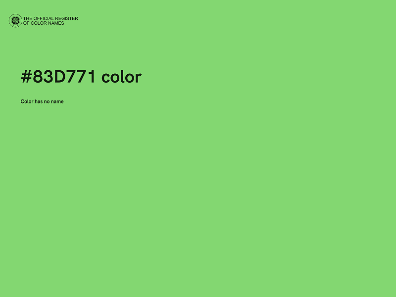 #83D771 color image