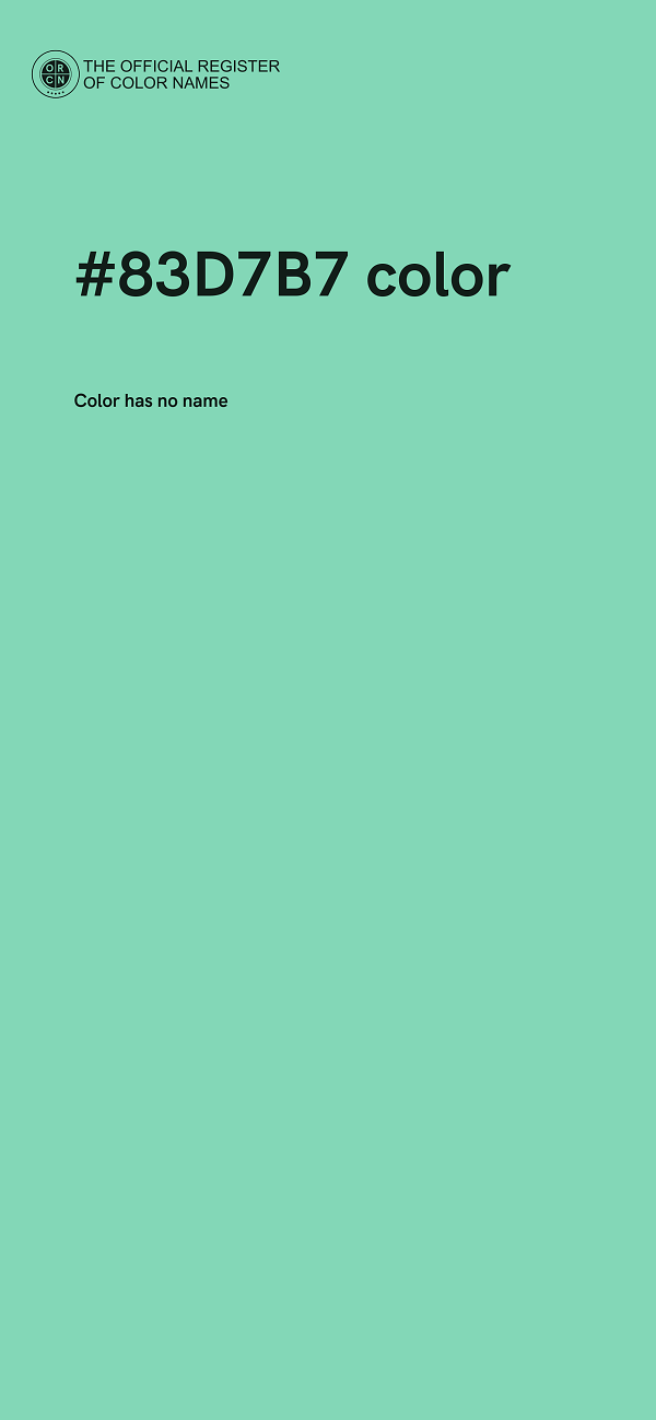 #83D7B7 color image