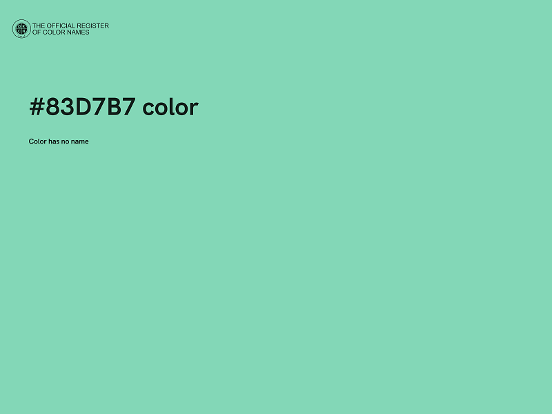 #83D7B7 color image