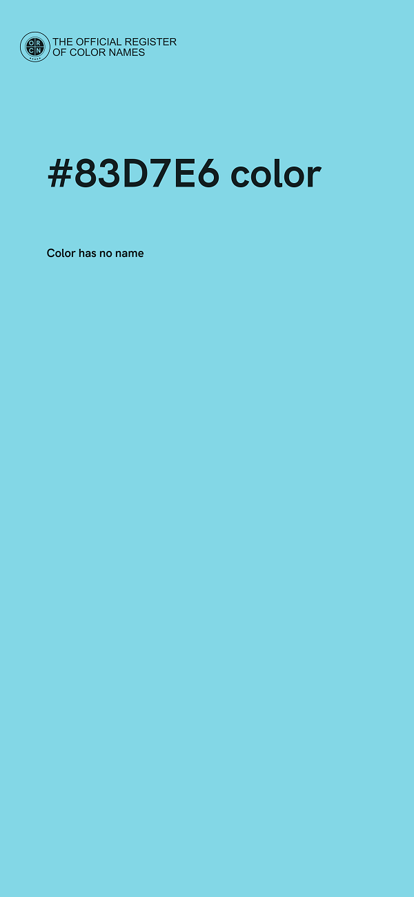 #83D7E6 color image