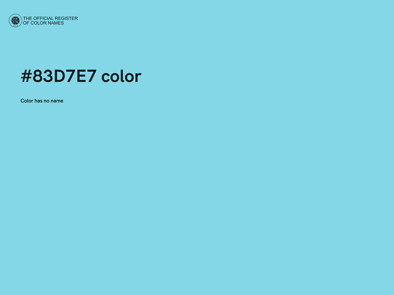 #83D7E7 color image