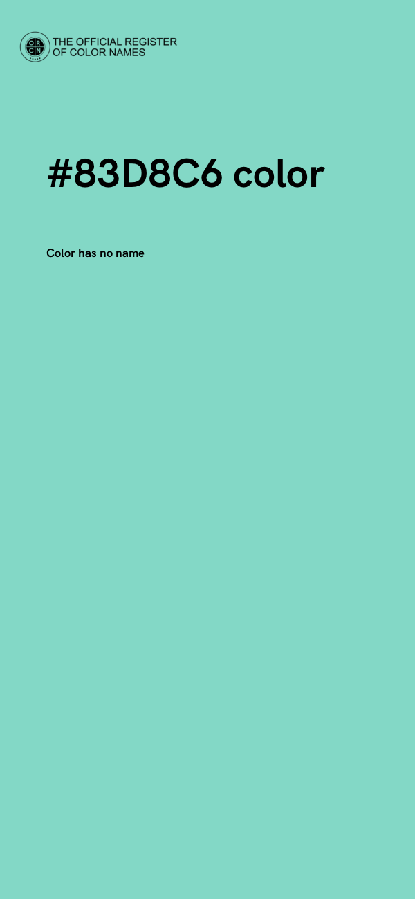 #83D8C6 color image