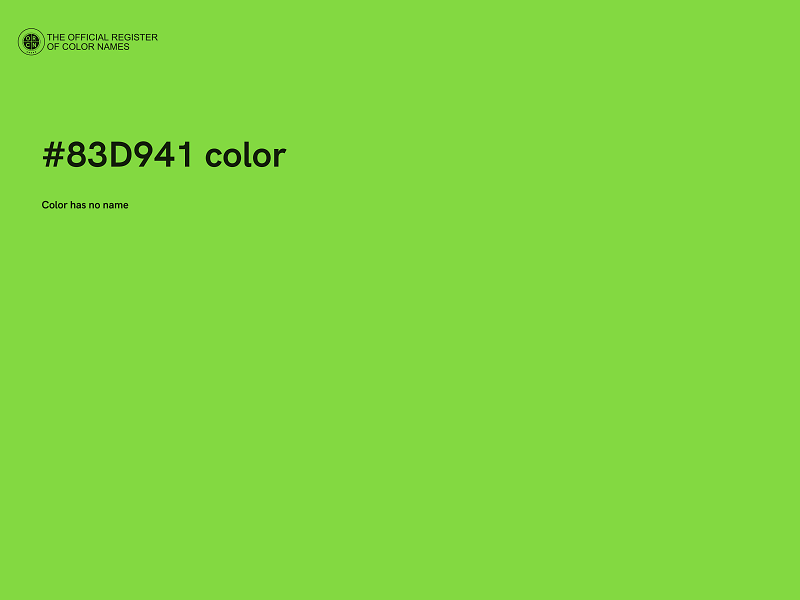 #83D941 color image
