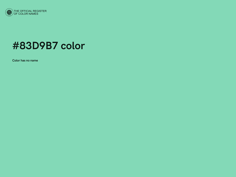 #83D9B7 color image