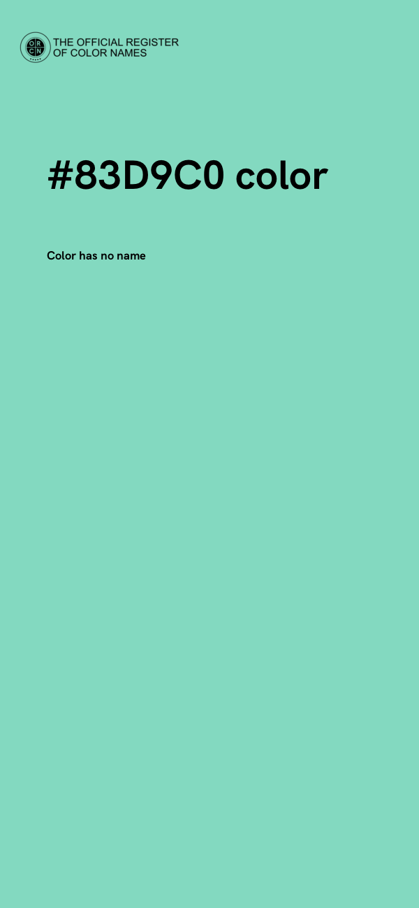 #83D9C0 color image