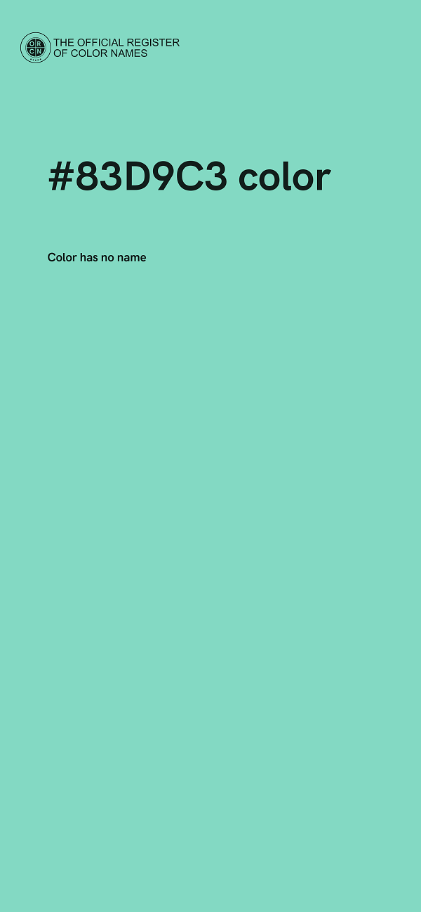 #83D9C3 color image