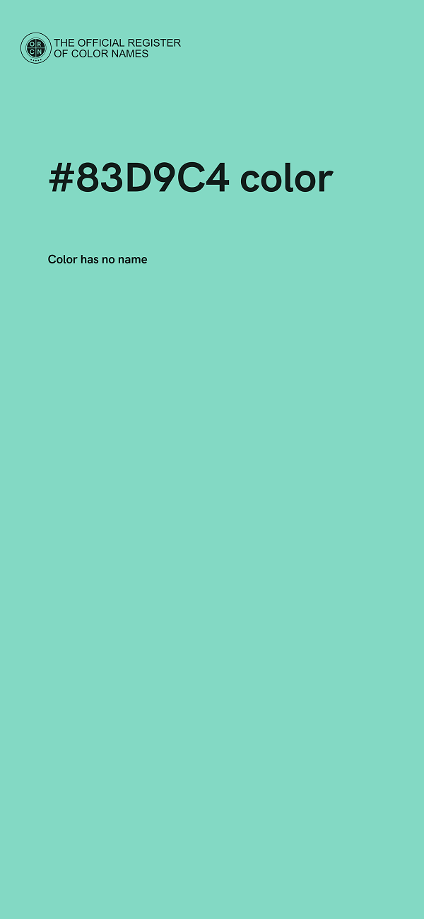 #83D9C4 color image