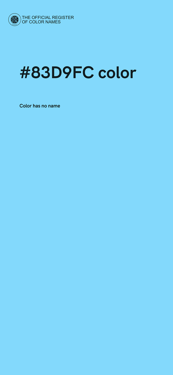 #83D9FC color image