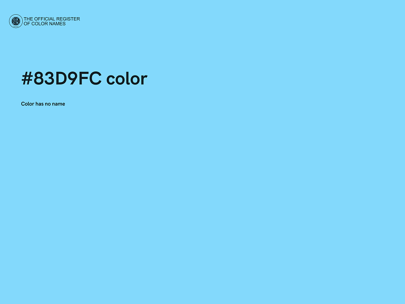 #83D9FC color image