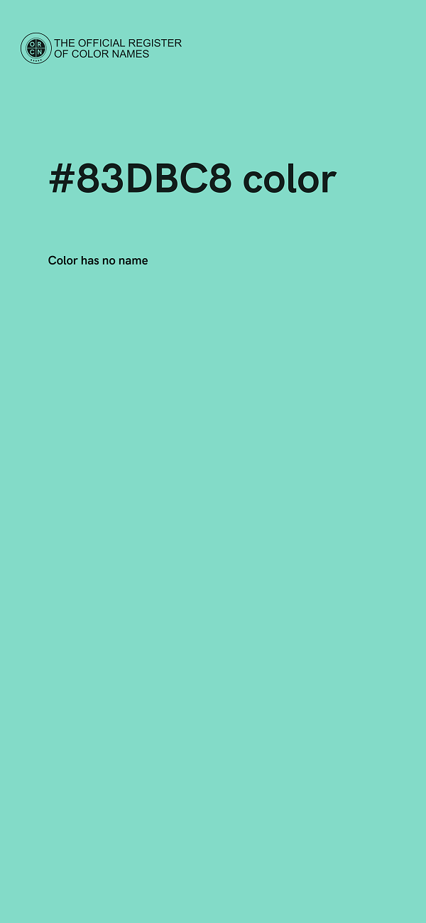 #83DBC8 color image