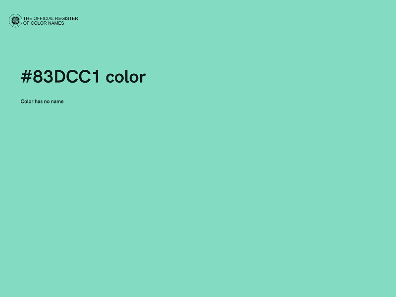 #83DCC1 color image