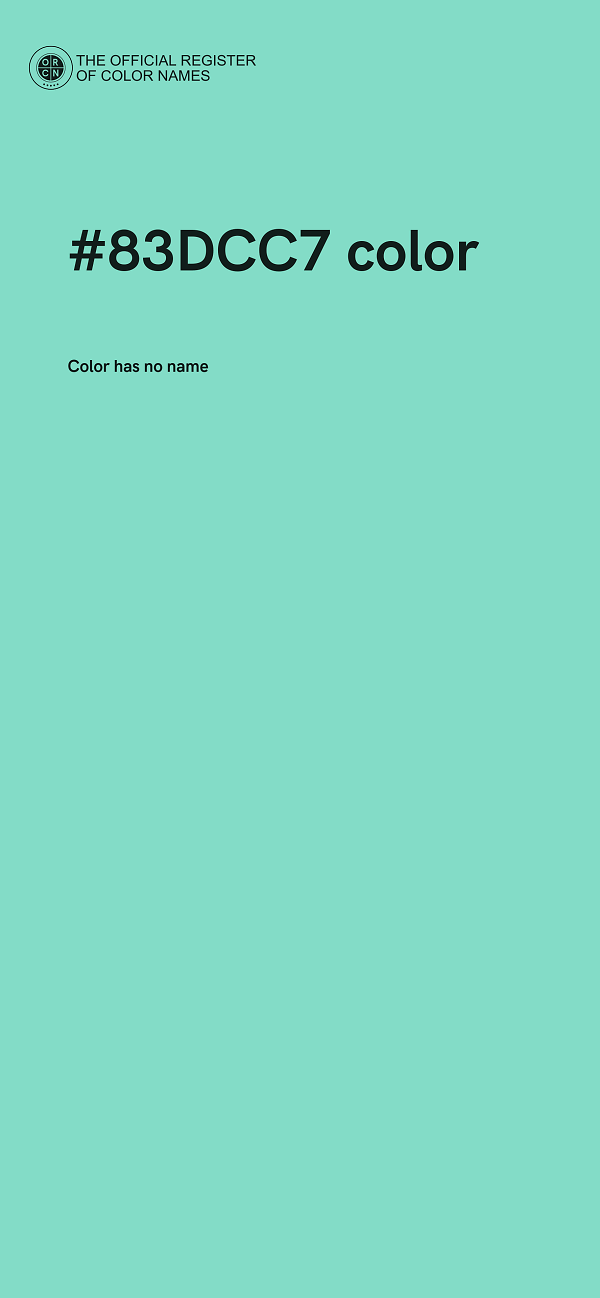 #83DCC7 color image