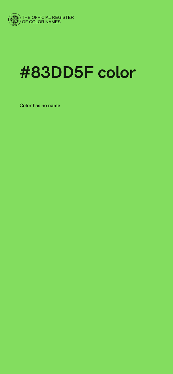#83DD5F color image
