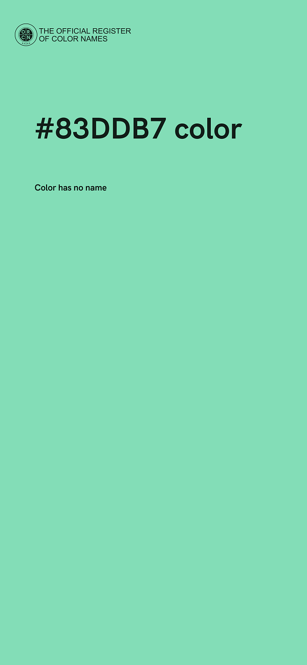 #83DDB7 color image