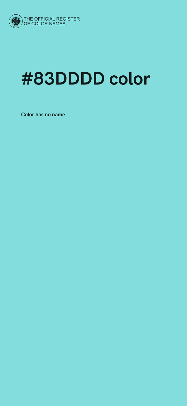 #83DDDD color image