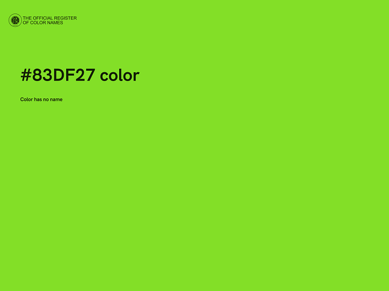 #83DF27 color image