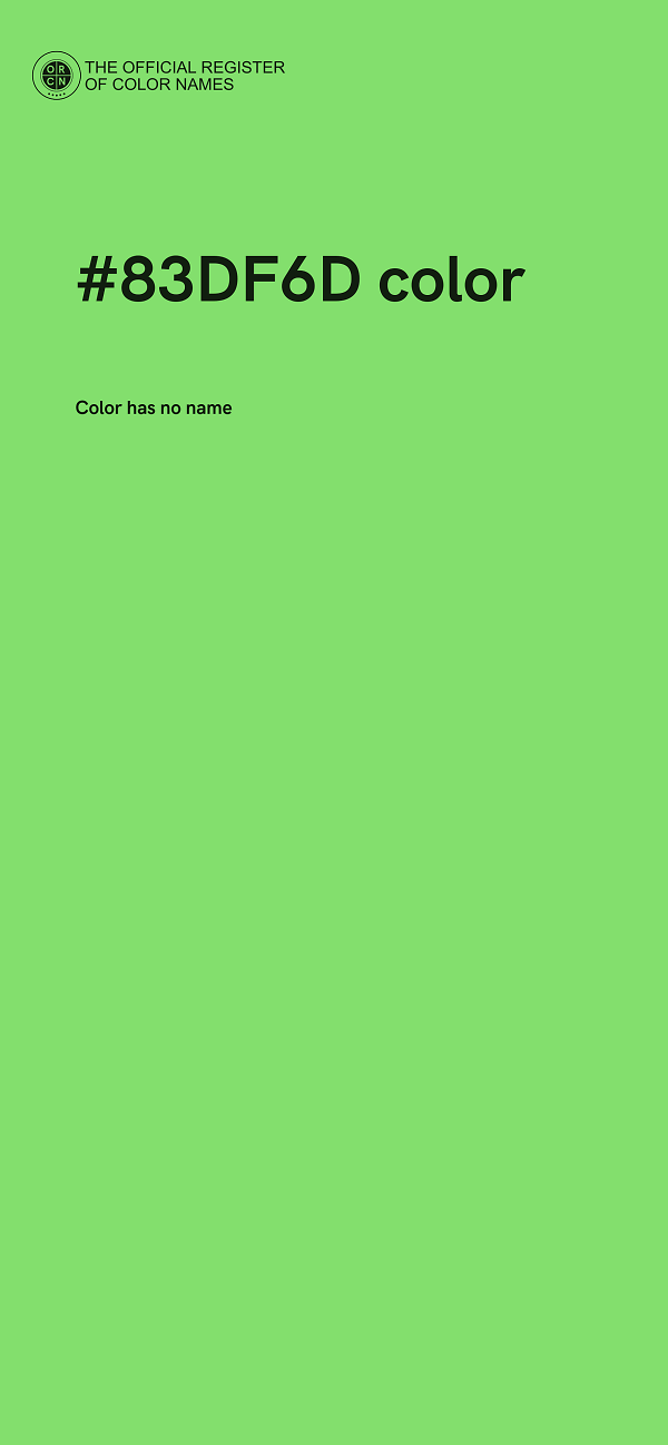 #83DF6D color image
