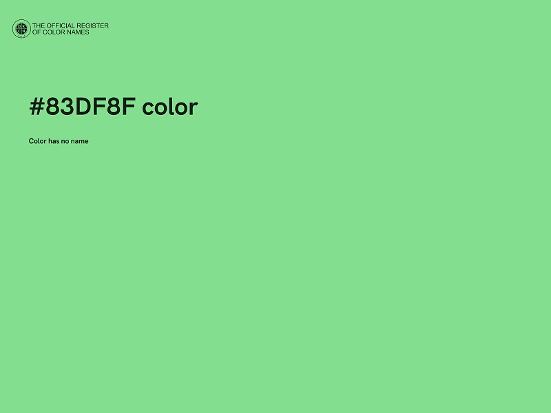 #83DF8F color image