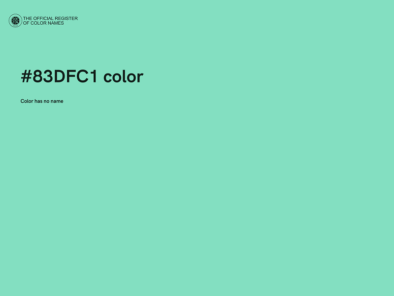 #83DFC1 color image