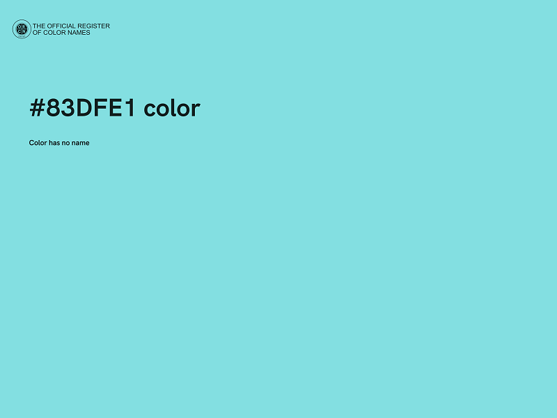 #83DFE1 color image