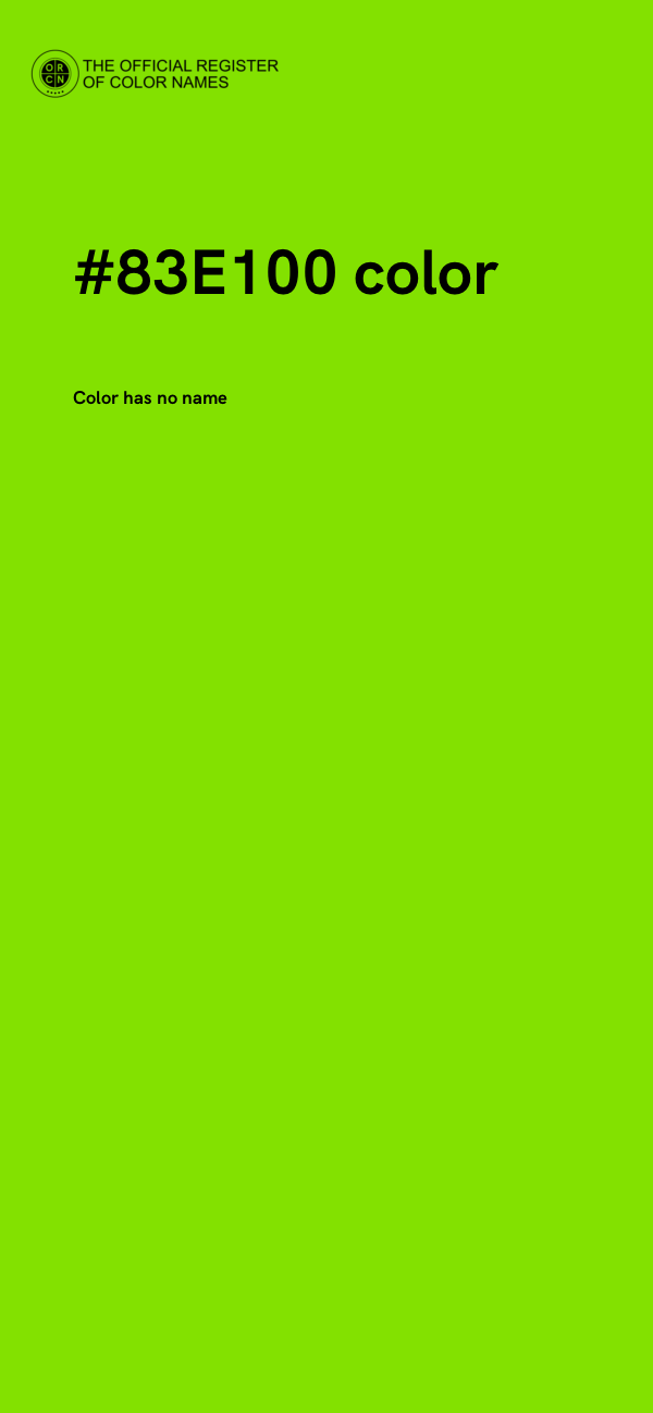 #83E100 color image