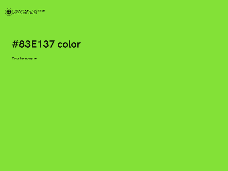 #83E137 color image