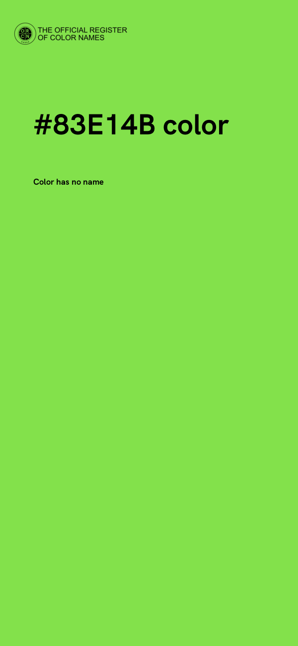 #83E14B color image