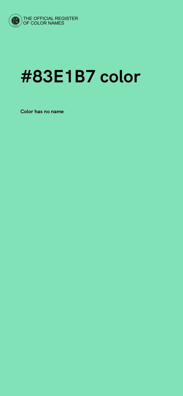 #83E1B7 color image