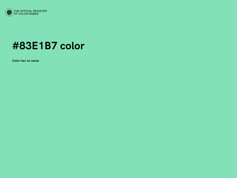 #83E1B7 color image