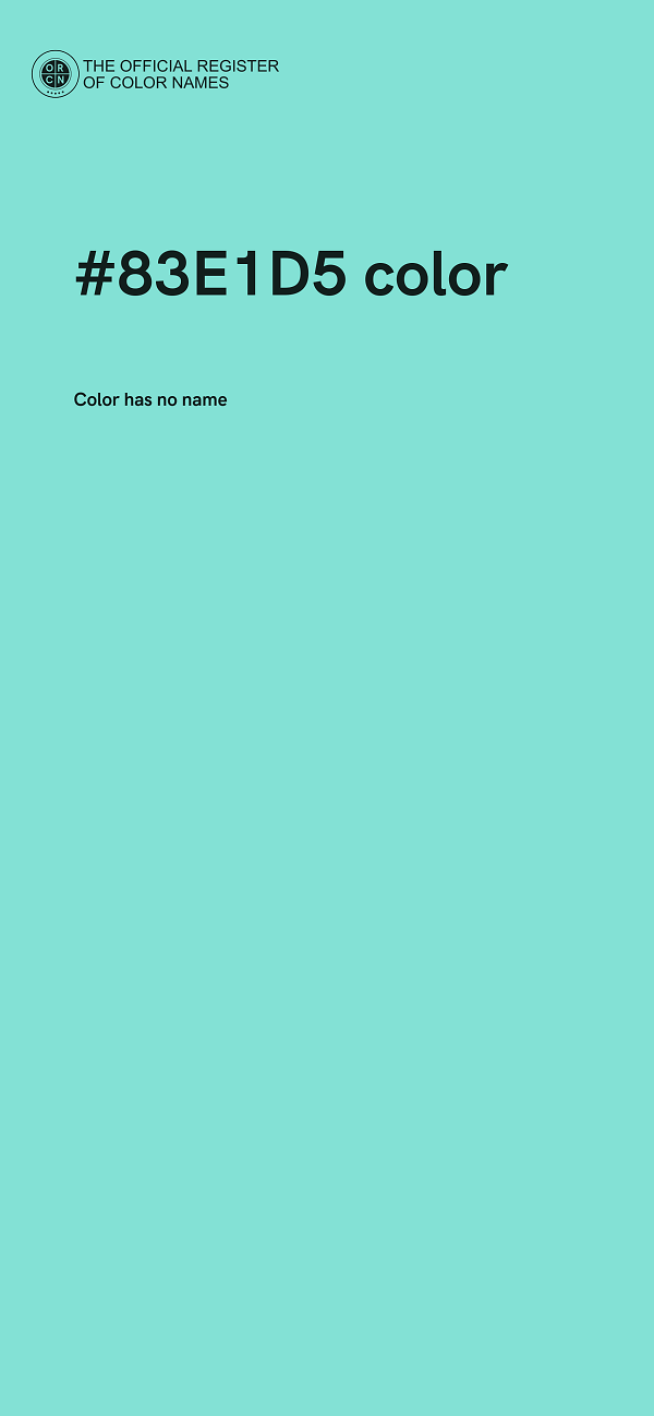 #83E1D5 color image