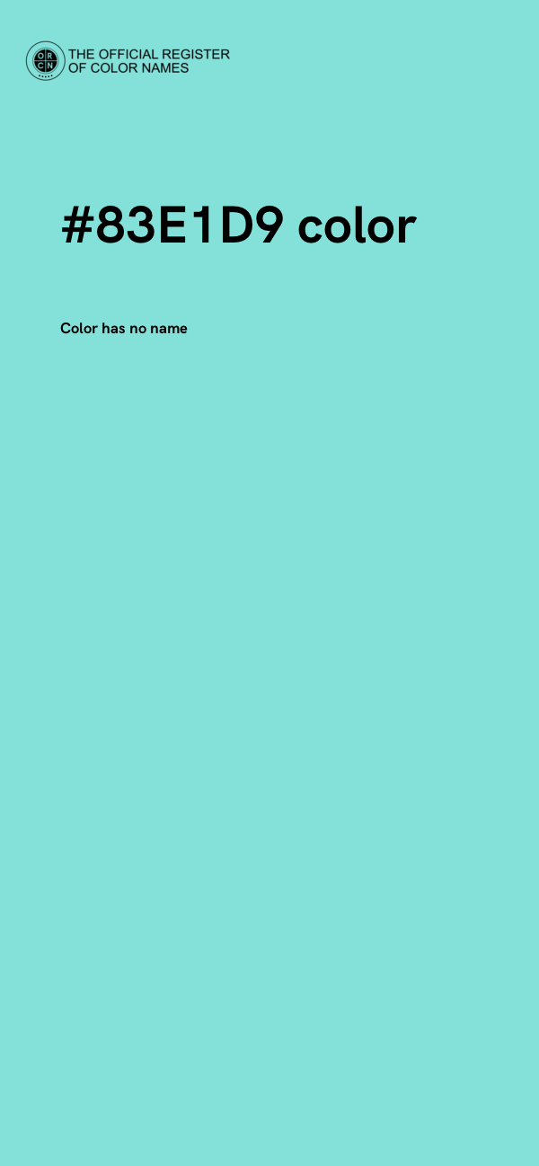 #83E1D9 color image