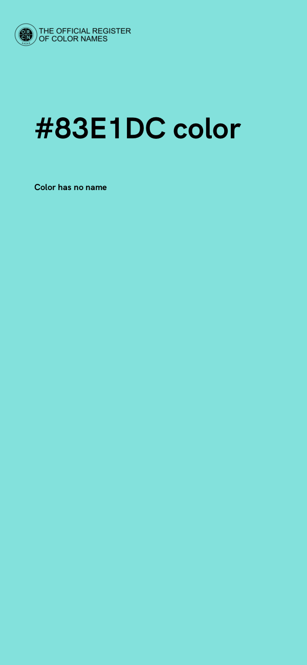 #83E1DC color image