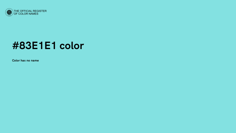 #83E1E1 color image