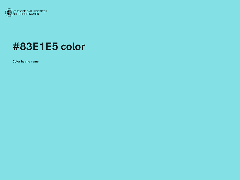 #83E1E5 color image