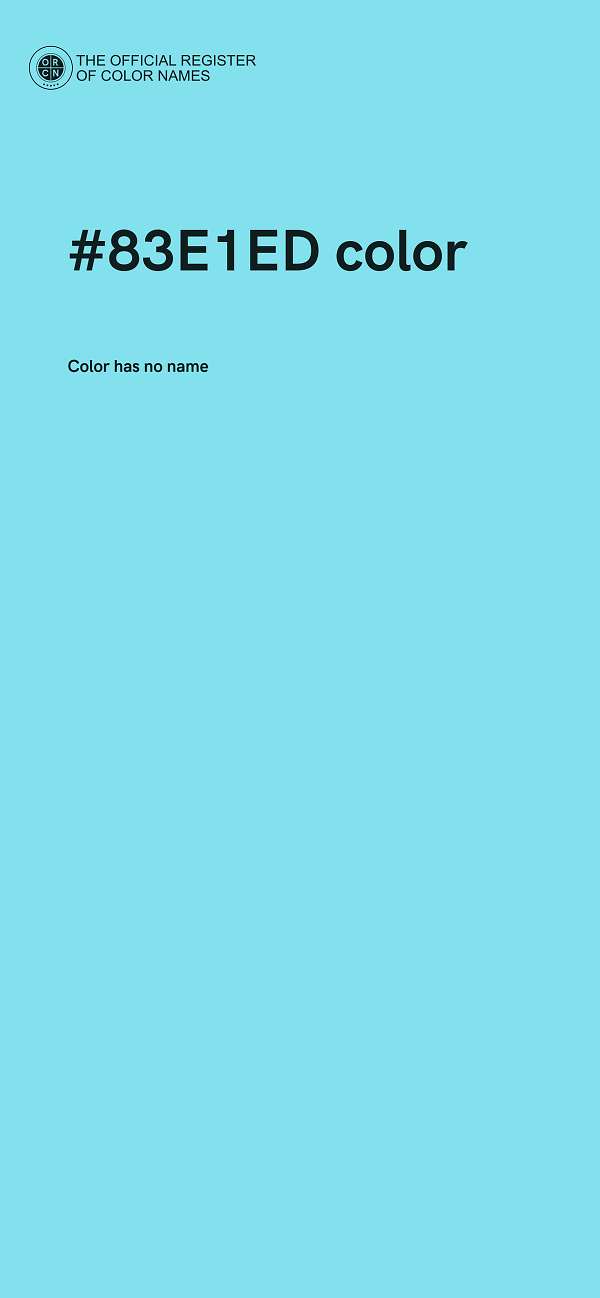#83E1ED color image