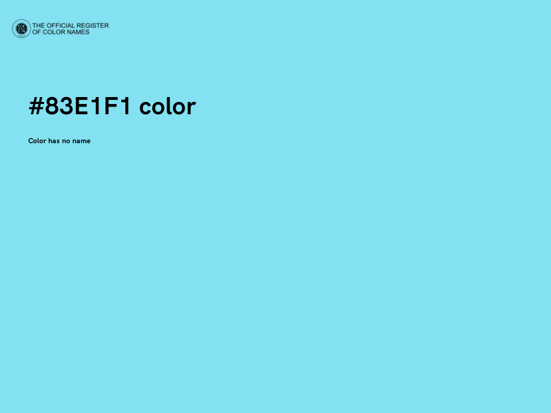 #83E1F1 color image