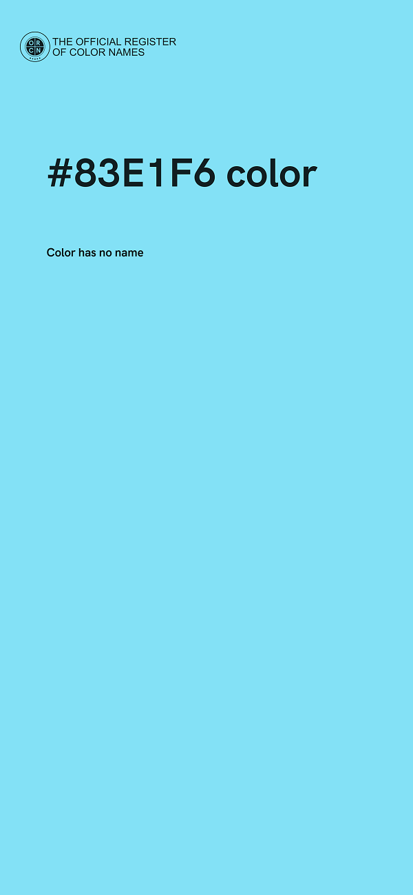 #83E1F6 color image