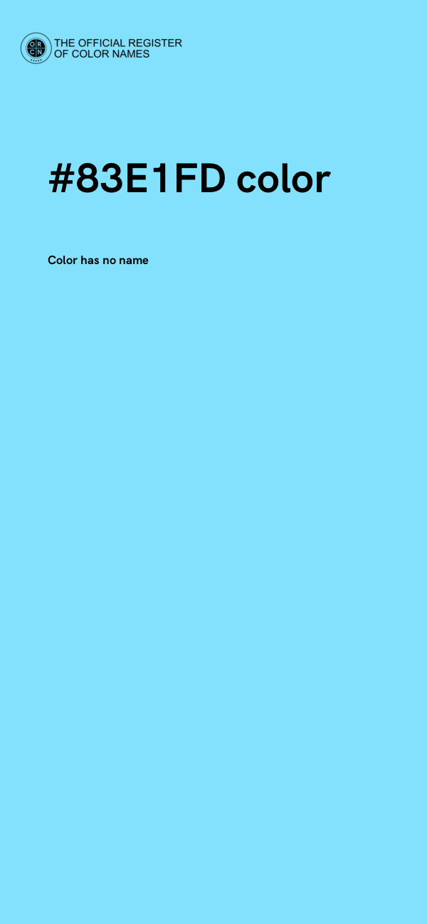 #83E1FD color image