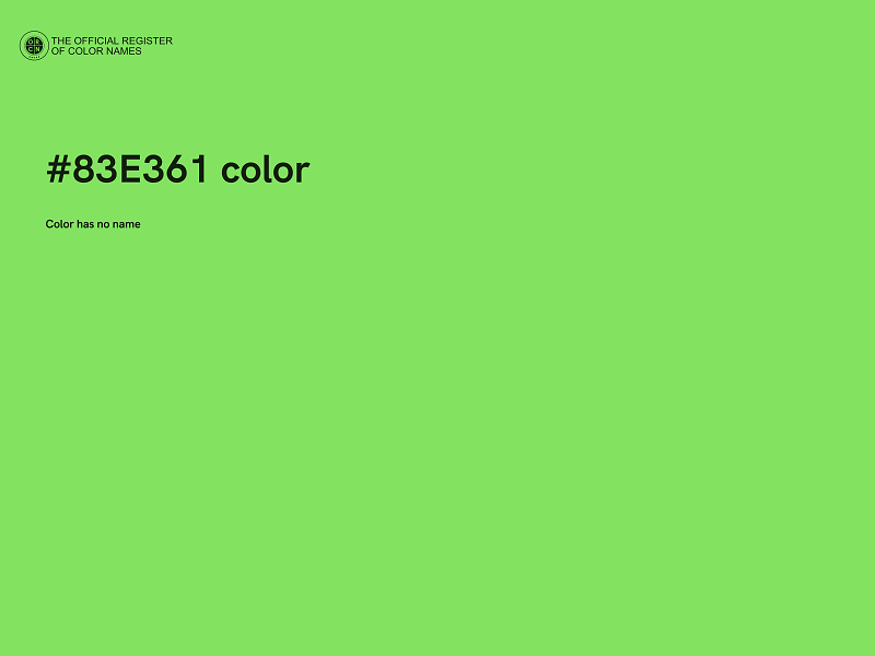 #83E361 color image