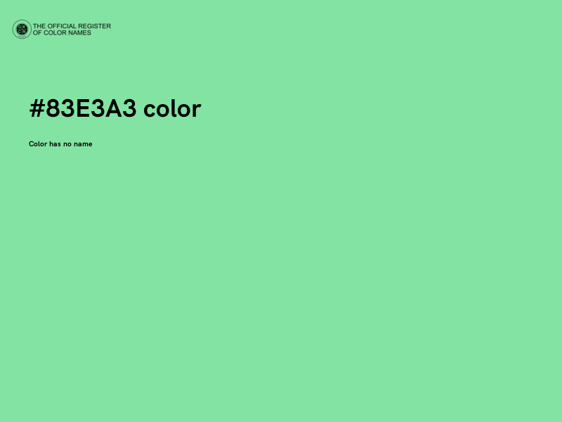 #83E3A3 color image