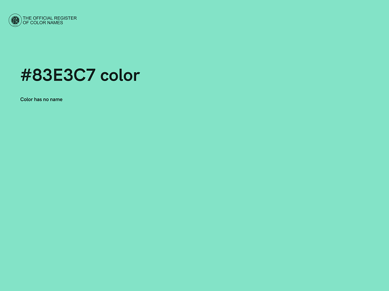 #83E3C7 color image