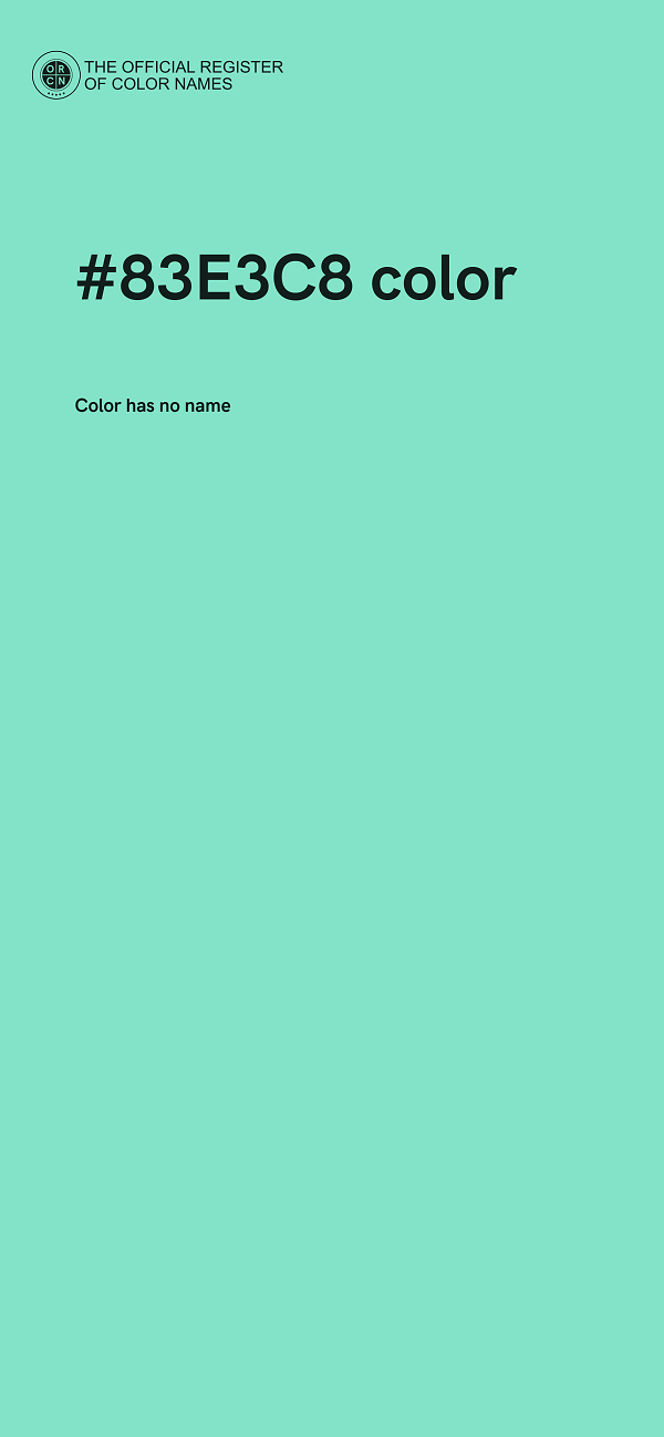 #83E3C8 color image