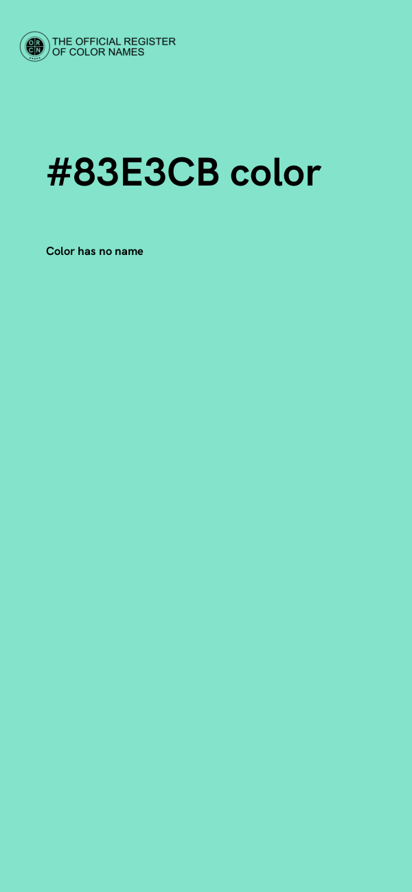#83E3CB color image