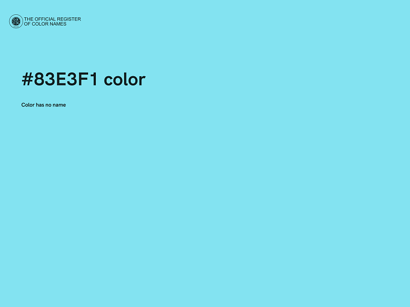 #83E3F1 color image