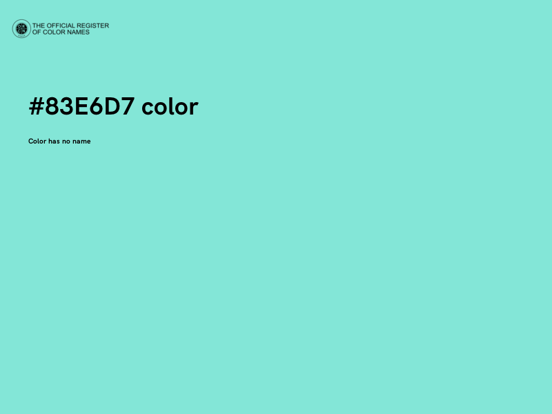 #83E6D7 color image