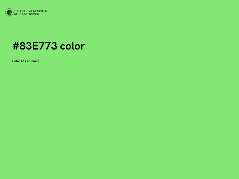 #83E773 color image