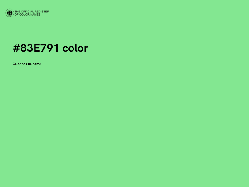 #83E791 color image