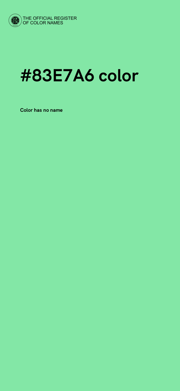 #83E7A6 color image