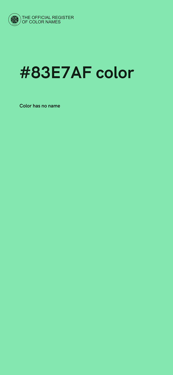 #83E7AF color image